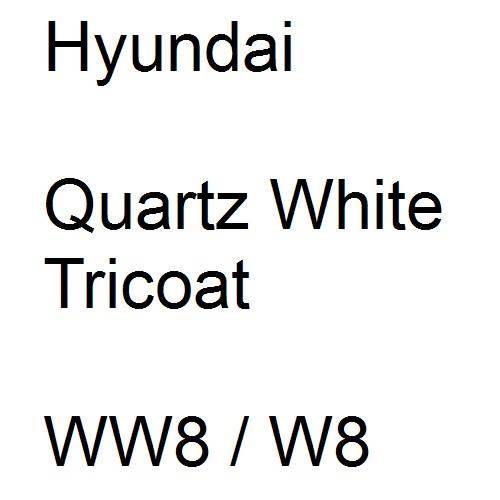 Hyundai, Quartz White Tricoat, WW8 / W8.